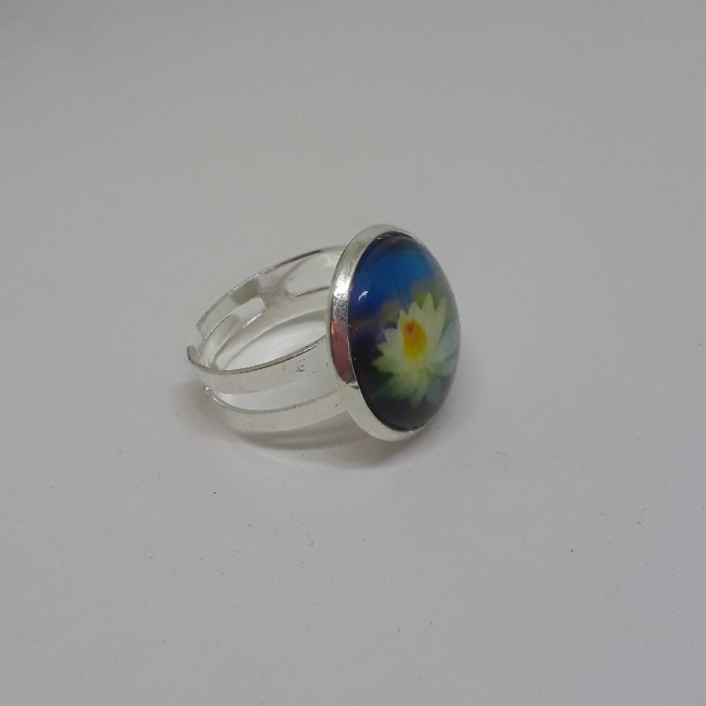 Lilly Ajustable Ring In sliver-tone - Picture 2 of 2